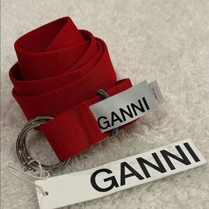 Ganni Vibrant Red Men's Belt